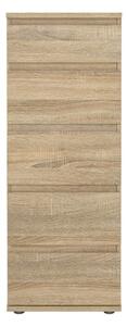 Vysoká komoda v dekore duba v prírodnej farbe 40x107 cm Nova – Tvilum