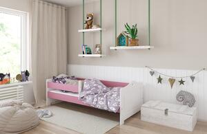 BabyBeds Detská posteľ EMMA srdiečka Farebné prevedenie: Růžová, Velikost postele: 160x80 cm, Úložný priestor k posteli: Nie, bez úložného priestoru