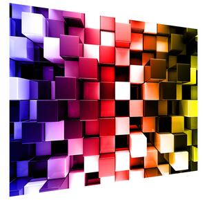 Gario Fototapeta Farebné 3D kocky Veľkosť: 402 x 240 cm, Materiál: Latexová