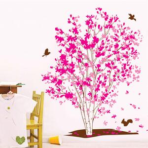 Veselá Stena Samolepka na stenu Ružová breza