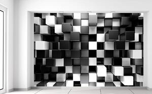 Fototapeta Čierno-biele kocky Materiál: Samolepiaca, Veľkosť: 200 x 135 cm