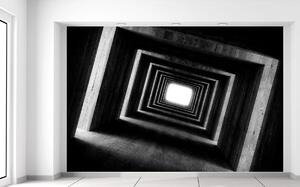 Gario Fototapeta Tmavý tunel so svetlom Veľkosť: 400 x 268 cm, Materiál: Samolepiaca