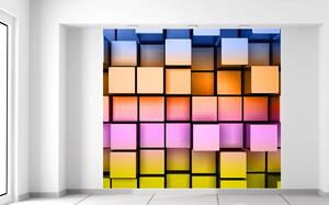 Gario Fototapeta Dúhové kocky 3D Veľkosť: 200 x 135 cm, Materiál: Latexová