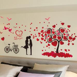 Veselá Stena Samolepka na stenu Zamilovaný pár