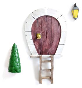 Dekoratívne dvierka pre vianočných škriatkov Nisse Door - set 4 ks