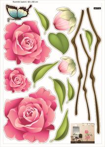 Veselá Stena Samolepka na stenu Ružové ruže