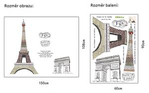 Veselá Stena Samolepka na stenu Eiffelova veža