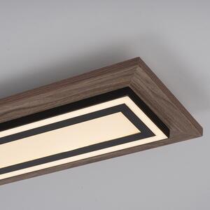 Stropné svietidlo drevené predĺžené vrátane LED s diaľkovým ovládaním - Ajdin