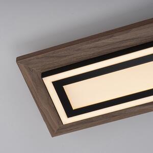 Stropné svietidlo drevené predĺžené vrátane LED s diaľkovým ovládaním - Ajdin