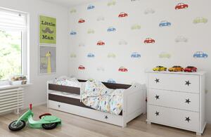 BabyBeds Detská posteľ FILIP hviezdičky Farebné prevedenie: Dub, Velikost postele: 160x80 cm, Úložný priestor k posteli: Nie, bez úložného priestoru