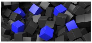 Fototapeta Čierno - modré kocky Materiál: Latexová, Veľkosť: 200 x 135 cm