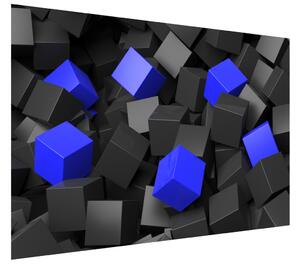 Fototapeta Čierno - modré kocky Materiál: Latexová, Veľkosť: 200 x 135 cm