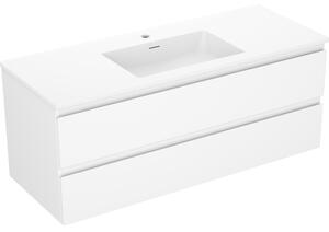Mexen Orio, kúpeľňová skrinka 120 cm s umývadlom Otis, 2 zásuvky, biela matná, 91A10-12047-2-BFF01-W18M01