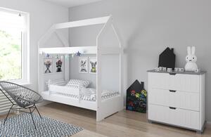 BabyBeds Detská posteľ v tvare domček DOMEK Velikost postele: 160x80 cm, Úložný priestor k posteli: Nie, bez úložného priestoru