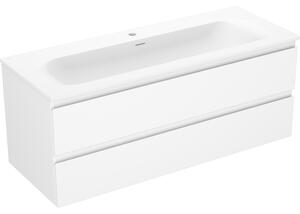 Mexen Orio, kúpeľňová skrinka 120 cm s umývadlom Vela, 2 zásuvky, biela matná, 91A10-12047-2-BFF01-W23M01