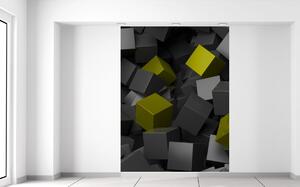 Fototapeta Čierno - zelené kocky Materiál: Samolepiaca, Veľkosť: 150 x 200 cm
