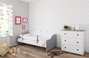 BabyBeds Detská posteľ ZUZANA srdiečka Farebné prevedenie: Biela, Velikost postele: 160x80 cm, Úložný priestor k posteli: Nie, bez úložného priestoru