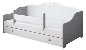 BabyBeds Detská posteľ FRANIO hviezdičky Farebné prevedenie: Biela, Velikost postele: 180x80 cm, Úložný priestor k posteli: Nie, bez úložného priestoru