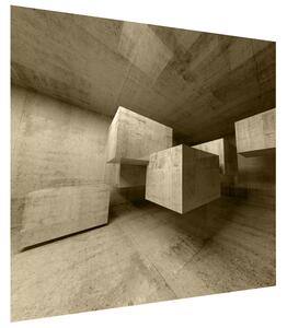 Gario Fototapeta Betónové kocky v priestore Veľkosť: 536 x 240 cm, Materiál: Latexová