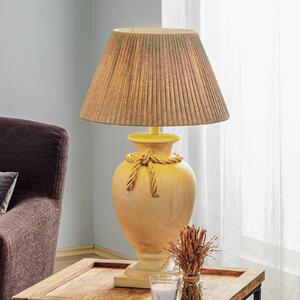 Stolná lampa Treccia látkové tienidlo