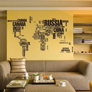 Veselá Stena Samolepka na stenu Mapa sveta Veľkosť: 190 X 116 cm