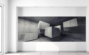 Fototapeta Sivé lietajúce kamenné kocky Materiál: Samolepiaca, Veľkosť: 268 x 100 cm