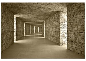 Gario Fototapeta Kamenný tunel Veľkosť: 150 x 200 cm, Materiál: Latexová