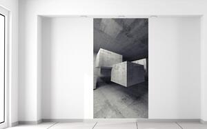 Gario Fototapeta Sivé lietajúce kamenné kocky 3D Veľkosť: 110 x 200 cm, Materiál: Latexová