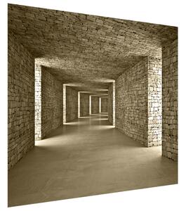 Gario Fototapeta Kamenný tunel Veľkosť: 95 x 205 cm, Materiál: Latexová