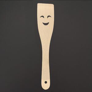 AMADEA Drevená obracačka s úsmevom, masívne drevo, dĺžka 28 cm