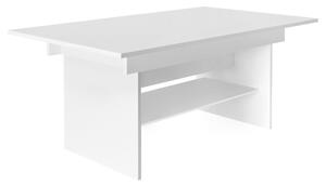 KONDELA Jedálenský/konferenčný rozkladací stôl, biela, 120/160x70 cm, LAVKO