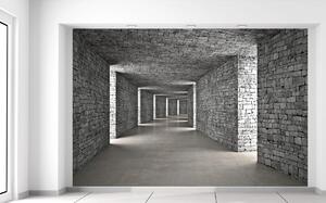 Fototapeta Sivý kamenný tunel Materiál: Vliesová, Veľkosť: 402 x 240 cm