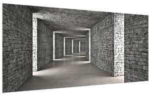 Gario Fototapeta Sivý kamenný tunel Veľkosť: 536 x 240 cm, Materiál: Latexová