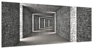 Gario Fototapeta Sivý kamenný tunel Veľkosť: 268 x 240 cm, Materiál: Latexová