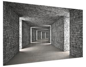 Gario Fototapeta Sivý kamenný tunel Materiál: Latexová, Veľkosť: 200 x 150 cm