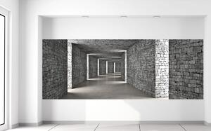 Fototapeta Sivý kamenný tunel Materiál: Samolepiaca, Veľkosť: 536 x 240 cm