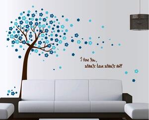 Veselá Stena Samolepka na stenu Modrý strom