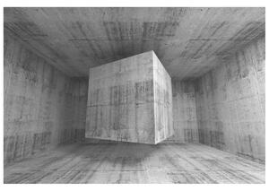 Gario Fototapeta Lietajúca betónová kocka 3D Veľkosť: 200 x 150 cm, Materiál: Latexová