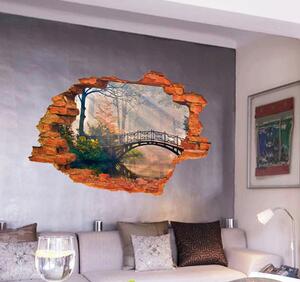 Veselá Stena 3D Samolepka na stenu Výhľad na most