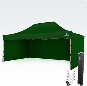 BRIMO Rozkladací párty stan 4x6m - s 3 stenami - Zelená 17