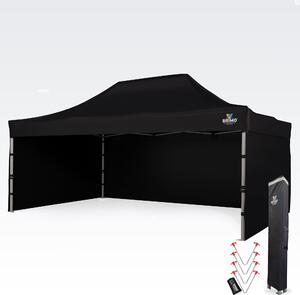 BRIMO Rozkladací párty stan 4x6m - s 3 stenami - Čierna 17