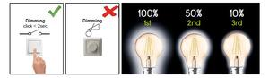 Diolamp Retro LED žiarovka A60 8W/2700K/800lm/E27/Step Dim