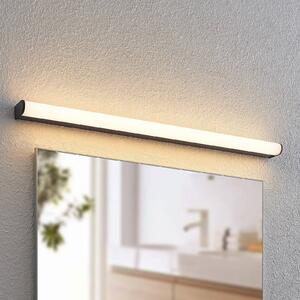 Lindby Ulisan nástenné LED svetlo, okrúhle 88,8 cm, Čierna, Kúpeľňa, Hliník, Moderný