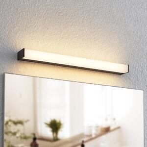 Lindby Ulisan nástenné LED svetlo, hranaté 58,8 cm, Čierna, Kúpeľňa, Hliník, Moderný