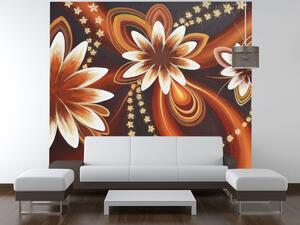 Gario Fototapeta Tajuplné kvety Veľkosť: 268 x 100 cm, Materiál: Latexová