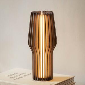 Nabíjacia stolová lampa EVA Solo LED Radiant, tmavé drevo, Ø 9,5 cm