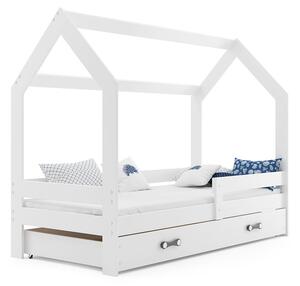 BMS Detská posteľ s úložným priestorom DOMČEK 160x80 biela