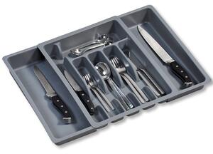 Plastový kuchynský organizér Loft Grey, 50x38 cm