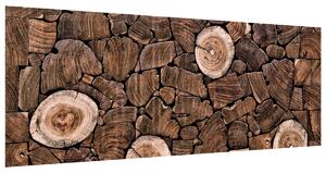 Gario Fototapeta Drevená mozaika Veľkosť: 110 x 200 cm, Materiál: Latexová