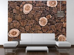 Fototapeta Drevená mozaika Materiál: Samolepiaca, Rozmery: 268 x 100 cm